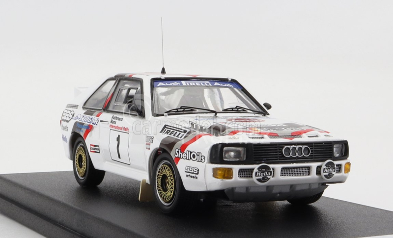Trofeu Audi Quattro Sport N 1 Rally Manx 1984 H.mikkola - A.hertz 1:43 Bílá