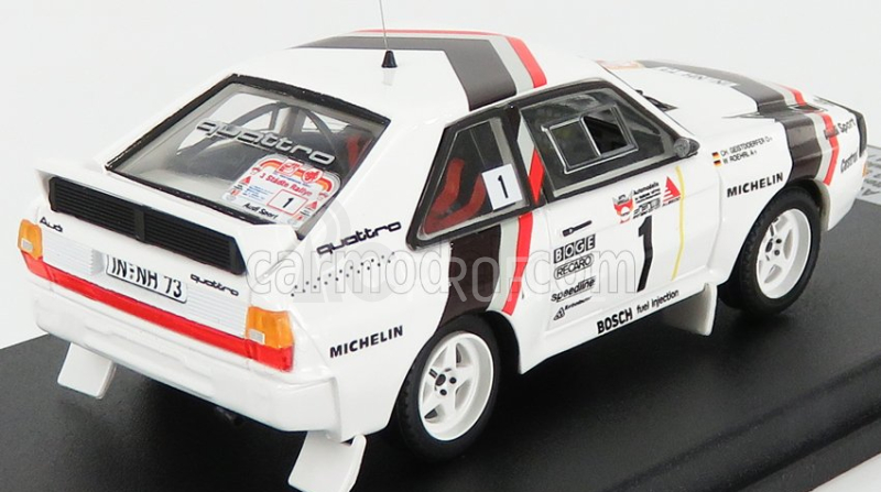 Trofeu Audi Quattro Sport N 1 Winner Rally Stadte 1984 - Start Race Version W.rohrl - C.geistdorfer 1:43 Bílá