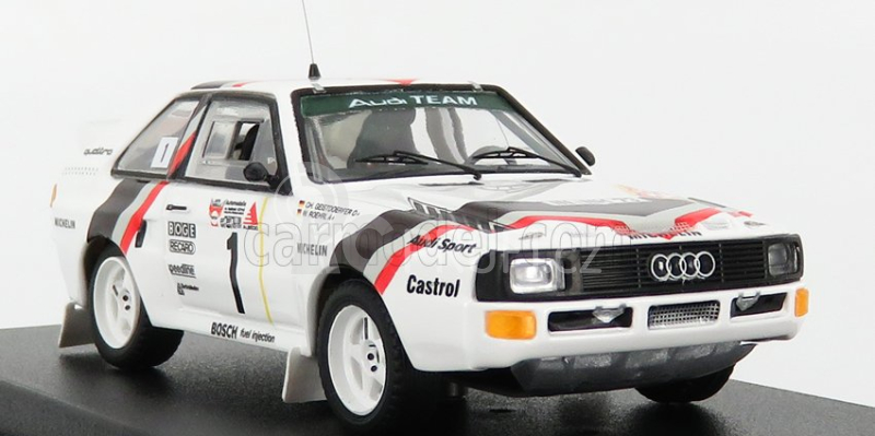 Trofeu Audi Quattro Sport N 1 Winner Rally Stadte 1984 - Start Race Version W.rohrl - C.geistdorfer 1:43 Bílá