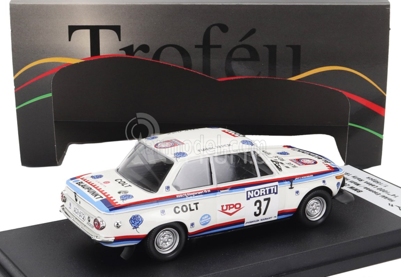 Trofeu BMW 2002 (night Version) N 37 Rally 1000 Lakes 1974 Heikki Enomaa - Matti Hankavaara 1:43 Bílá Modrá Červená
