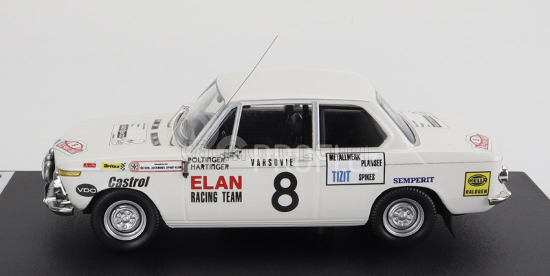 Trofeu BMW 2002 Ti (night Version) N 8 Rally Montecarlo 1971 W.poltinger - H.hartinger 1:43 Bílá