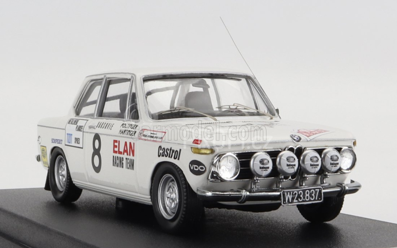 Trofeu BMW 2002 Ti (night Version) N 8 Rally Montecarlo 1971 W.poltinger - H.hartinger 1:43 Bílá