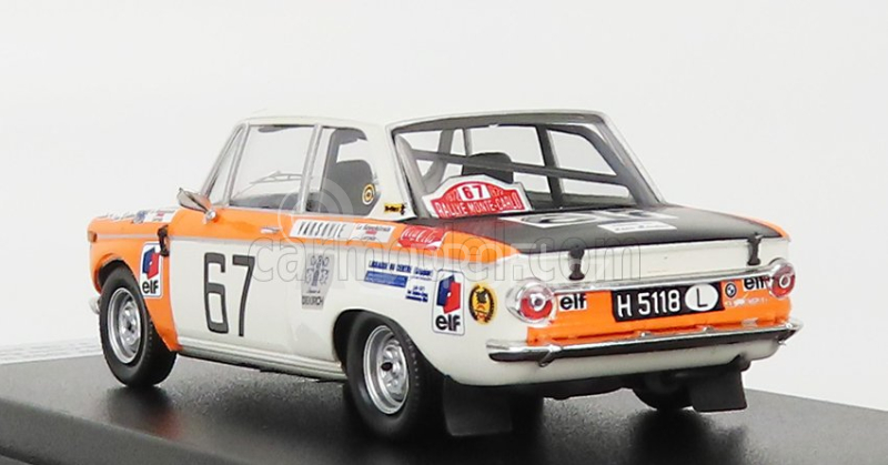 Trofeu BMW 2002ti N 67 Rally Montecarlo 1972 N.koob 1:43 Bílá Oranžová Černá
