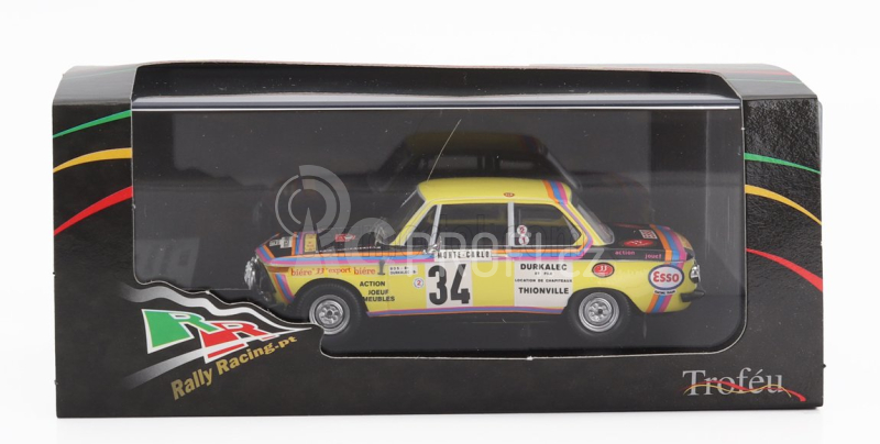 Trofeu BMW 2002ti (night Version) N 34 Rally Montecarlo 1975 P.bos - C.durkaleck 1:43 Žlutá Černá