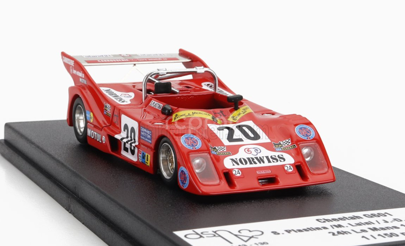 Trofeu Cheetah G601 Cosworth S4 Team Cheetah Racing N 20 24h Le Mans 1978 S.plastina - M.luini - J.d.grandjean 1:43 Red