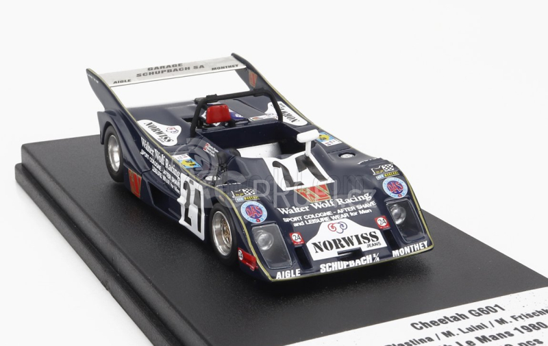 Trofeu Cheetah G601 Spider Team Racing Fans N 21 24h Le Mans 1980 Marc Frischknecht - Sandro Plastina - Mario Luini 1:43 Blue