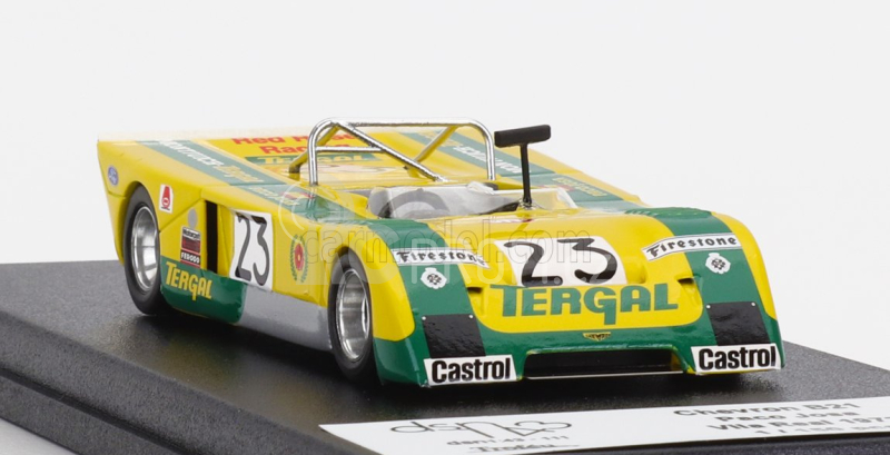 Trofeu Chevron B21 Fvc Cosworth N 23 Rally Vila Real 1972 Paco Josa 1:43 Žlutá Zelená