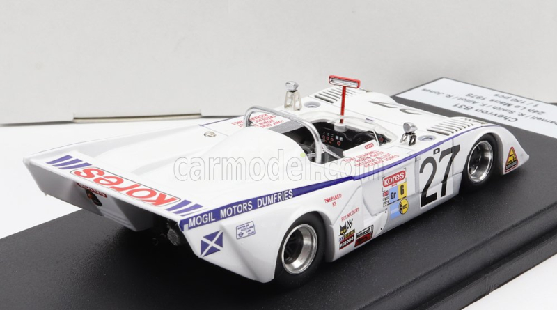 Trofeu Chevron B31 Bdg Team Kores Racing N 27 24h Le Mans 1978 T.charnell - R.smith - F.alliot - R.jones 1:43 Bílá