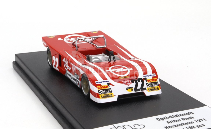 Trofeu Chevron Opel Steinmetz N 22 Hockenheim 1971 Arthur Blank 1:43 Červená Bílá