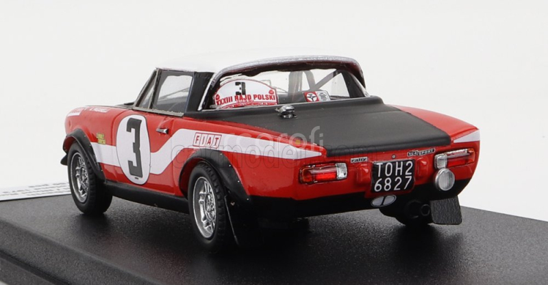 Trofeu Fiat 124 Abarth (night Version) N 3 Rally Of Poland 1973 A.paganelli - N.russo 1:43 Červená Černá Bílá
