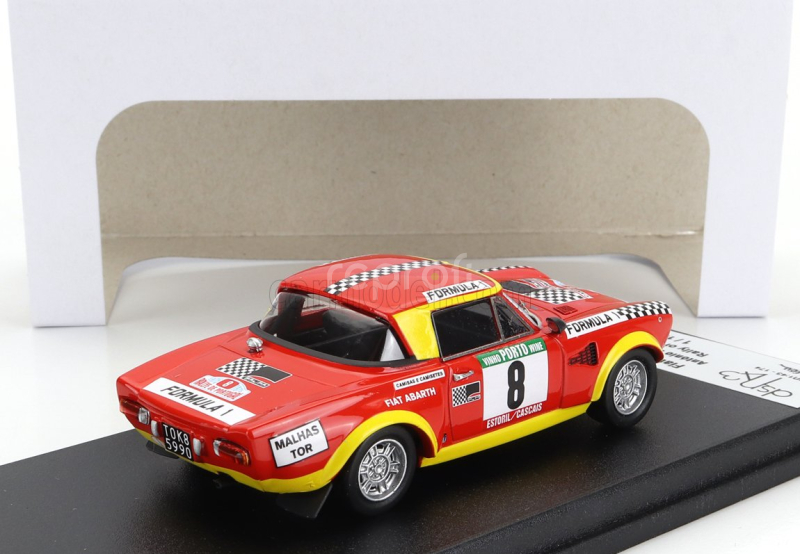 Trofeu Fiat 124 Abarth (night Version) N 8 Rally Portugal 1975 Antonio Borges - Joao Anjos 1:43 Červená Žlutá