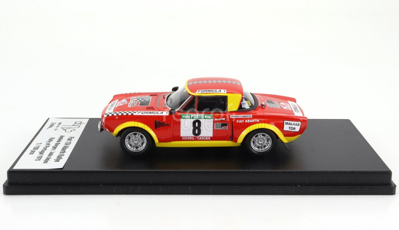 Trofeu Fiat 124 Abarth (night Version) N 8 Rally Portugal 1975 Antonio Borges - Joao Anjos 1:43 Červená Žlutá