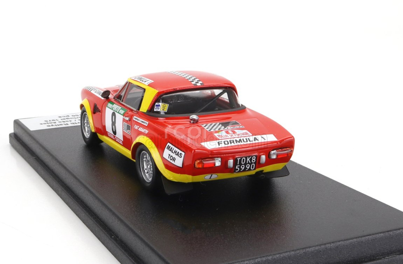 Trofeu Fiat 124 Abarth (night Version) N 8 Rally Portugal 1975 Antonio Borges - Joao Anjos 1:43 Červená Žlutá