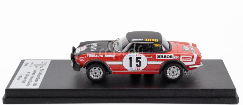 Trofeu Fiat 124 Sport 1600 Spider Closed (night Version) N 15 Rally Tap 1973 Luis Netto - Manuel Coentro 1:43 Červená Černá