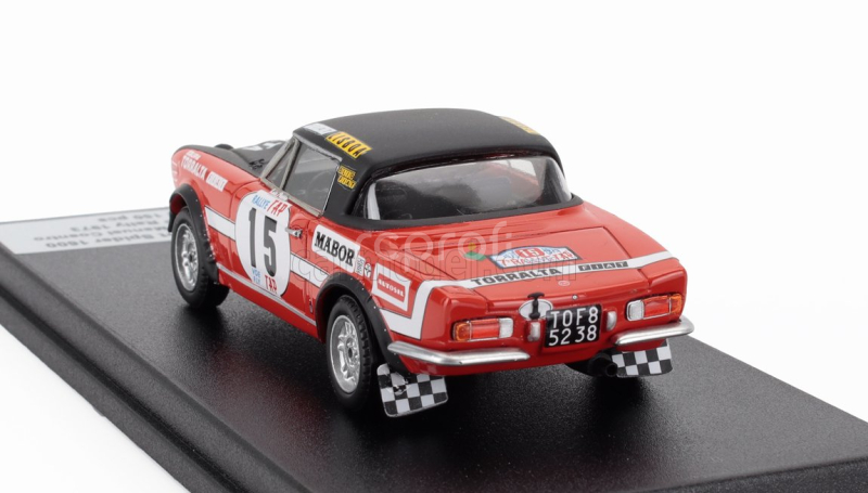 Trofeu Fiat 124 Sport 1600 Spider Closed (night Version) N 15 Rally Tap 1973 Luis Netto - Manuel Coentro 1:43 Červená Černá