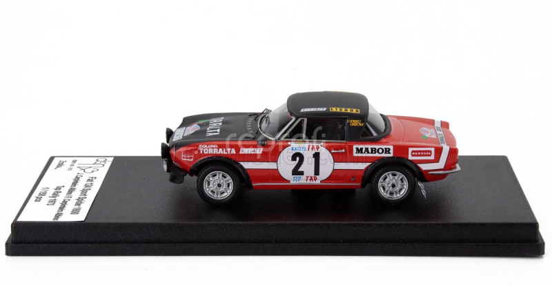 Trofeu Fiat 124 Sport Spider 1600 (night Version) N 21 Rally Tap 1973 Jose Carpinteiro Albino - Fernando Carpinteiro Albino 1:43 Černá Červená