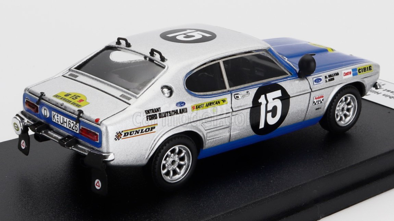 Trofeu Ford england Capri 2600 (night Version) N 15 Rally East African Safari 1970 Robin C. Hillyar - John Aird (jock) 1:43 Šedá Met Modrá
