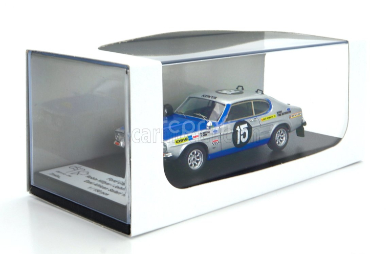 Trofeu Ford england Capri 2600 (night Version) N 15 Rally East African Safari 1970 Robin C. Hillyar - John Aird (jock) 1:43 Šedá Met Modrá