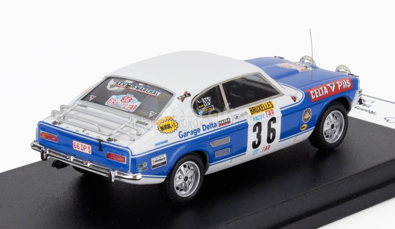 Trofeu Ford england Capri 2600 (night Version) N 36 Rally Tap 1972 Ronny - Adrian Gianfaldone 1:43 Bílá Světle Modrá