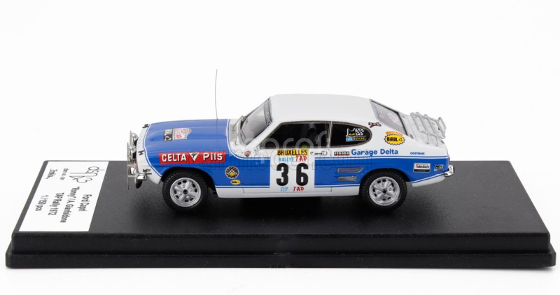 Trofeu Ford england Capri 2600 (night Version) N 36 Rally Tap 1972 Ronny - Adrian Gianfaldone 1:43 Bílá Světle Modrá