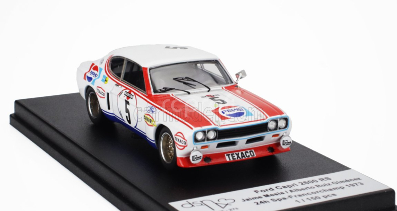 Trofeu Ford england Capri 2600 Rs Coupe N 5 24h Spa Francorchamps 1973 Jaime Mesia - Alberto Ruiz Gimenez 1:43 Bílá Červená