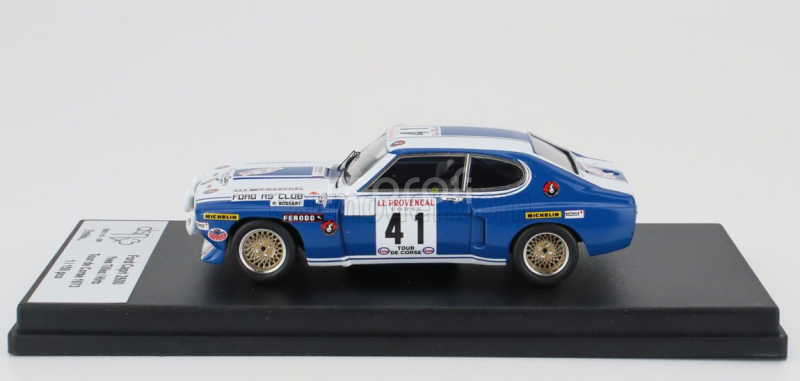 Trofeu Ford england Capri 2600 Rs (night Version) N 41 Rally Tour De Corse 1973 Yves Tilliez - Hirtz 1:43 Modrá Bílá