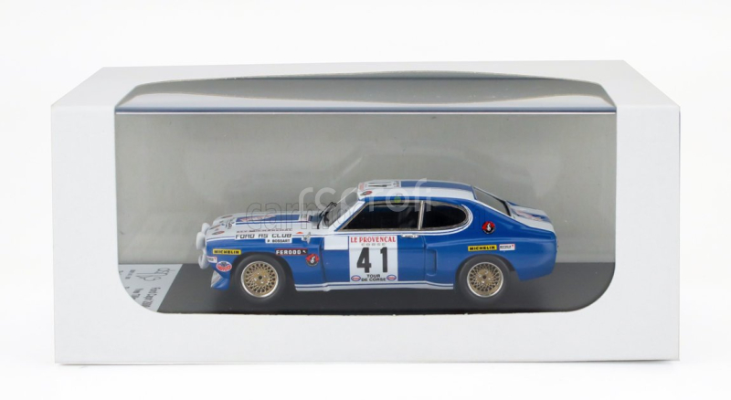 Trofeu Ford england Capri 2600 Rs (night Version) N 41 Rally Tour De Corse 1973 Yves Tilliez - Hirtz 1:43 Modrá Bílá