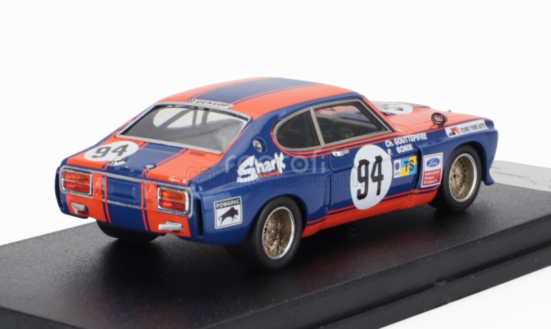 Trofeu Ford england Capri 2600 Rs Team Ecurie Tours Auto N 94 24h Le Mans 1975 Christian Gouttepiffre - Jean Pierre Bodin 1:43 Modrá Oranžová