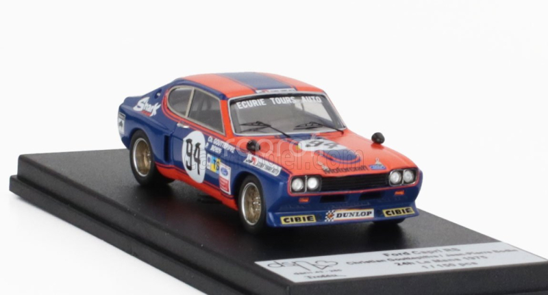 Trofeu Ford england Capri 2600 Rs Team Ecurie Tours Auto N 94 24h Le Mans 1975 Christian Gouttepiffre - Jean Pierre Bodin 1:43 Modrá Oranžová