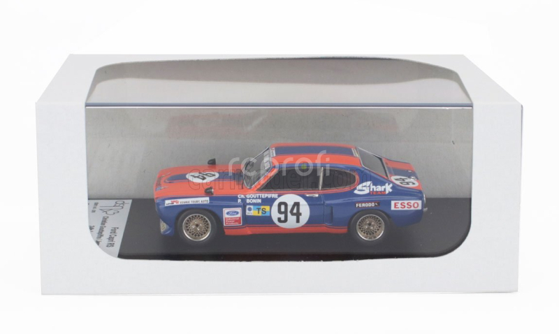 Trofeu Ford england Capri 2600 Rs Team Ecurie Tours Auto N 94 24h Le Mans 1975 Christian Gouttepiffre - Jean Pierre Bodin 1:43 Modrá Oranžová