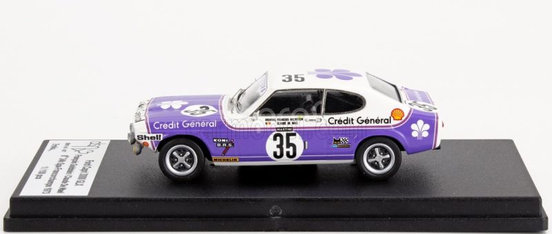 Trofeu Ford england Capri 3000 Glx N 35 24h Spa 1973 Francois Goldstein - Claude De Wael 1:43 Fialová Bílá
