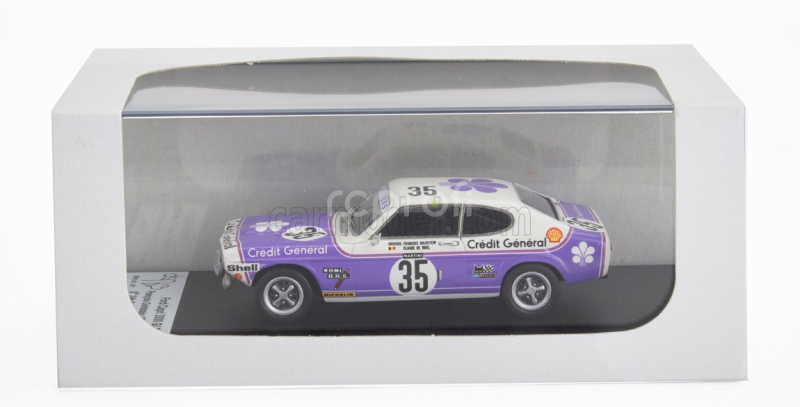 Trofeu Ford england Capri 3000 Glx N 35 24h Spa 1973 Francois Goldstein - Claude De Wael 1:43 Fialová Bílá