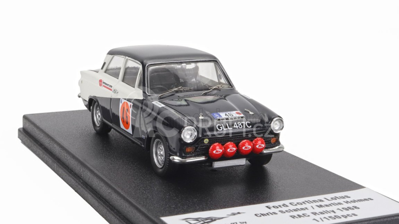 Trofeu Ford england Cortina Lotus (night Version) N 46 Rac Rally Lombard 1968 Chris Sciater - Martin Holmes 1:43 Černá Bílá
