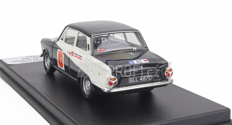 Trofeu Ford england Cortina Lotus (night Version) N 46 Rac Rally Lombard 1968 Chris Sciater - Martin Holmes 1:43 Černá Bílá
