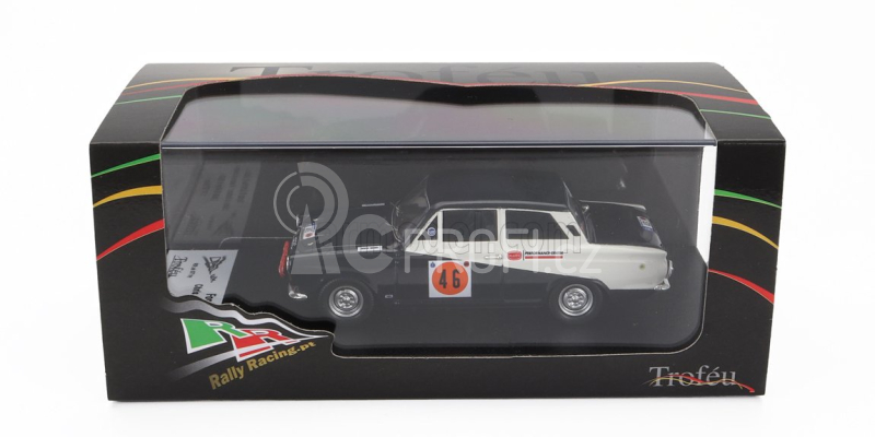 Trofeu Ford england Cortina Lotus (night Version) N 46 Rac Rally Lombard 1968 Chris Sciater - Martin Holmes 1:43 Černá Bílá
