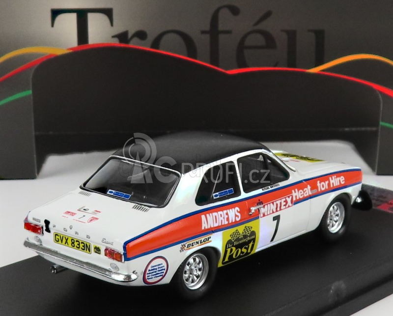 Trofeu Ford england Escort Mk1 Rs2000 (night Version) N 7 Rally Mintex 1975 R.brookes - J.brown 1:43 Bílá Černá Oranžová
