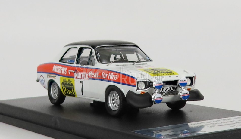 Trofeu Ford england Escort Mk1 Rs2000 (night Version) N 7 Rally Mintex 1975 R.brookes - J.brown 1:43 Bílá Černá Oranžová