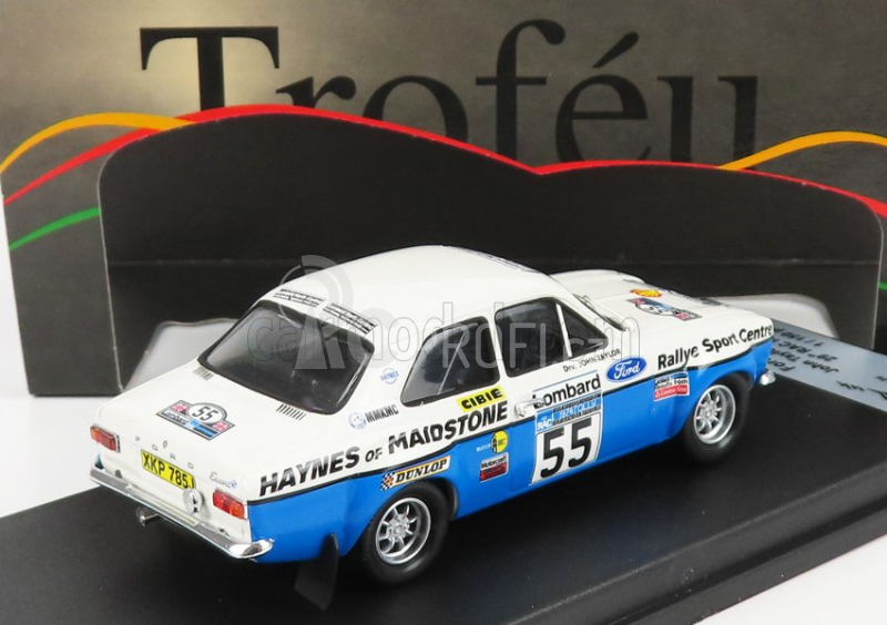 Trofeu Ford england Escort Mki N 55 Rally Rac 1974 J.taylor - J.chitty 1:43 Bílá Modrá