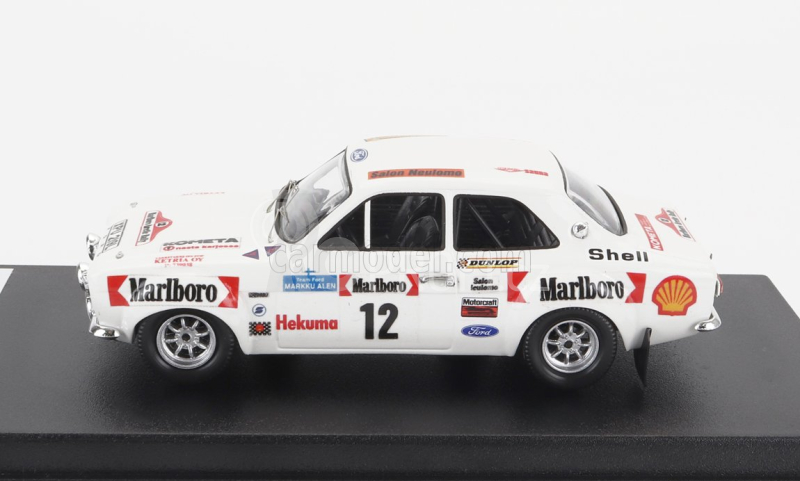 Trofeu Ford england Escort Mki (night Version) N 12 4th Rally Artic 1974 Markku Alen - Ilkka Kivimaki 1:43 Bílá