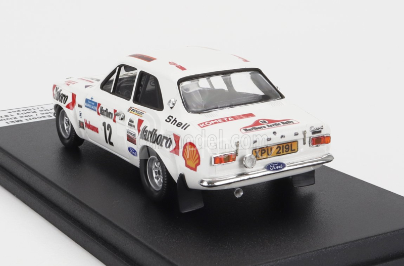Trofeu Ford england Escort Mki (night Version) N 12 4th Rally Artic 1974 Markku Alen - Ilkka Kivimaki 1:43 Bílá