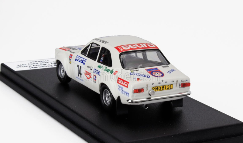 Trofeu Ford england Escort Mki (night Version) N 14 Rally 1000 Lakes 1975 Erik Aaby - Monty Karlan 1:43 Bílá
