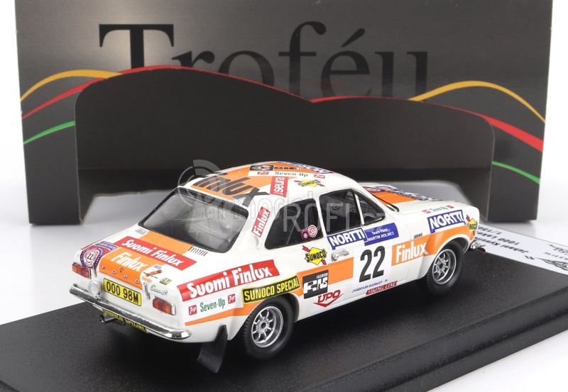 Trofeu Ford england Escort Mki (night Version) N 22 Rally 1000 Lakes 1975 Juhani Kynsilehto - Martin Holmes 1:43 Bílá Žlutá