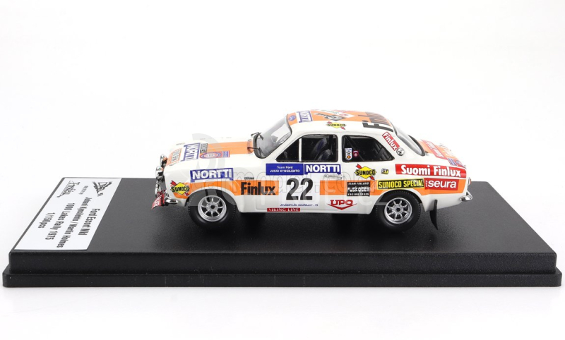 Trofeu Ford england Escort Mki (night Version) N 22 Rally 1000 Lakes 1975 Juhani Kynsilehto - Martin Holmes 1:43 Bílá Žlutá