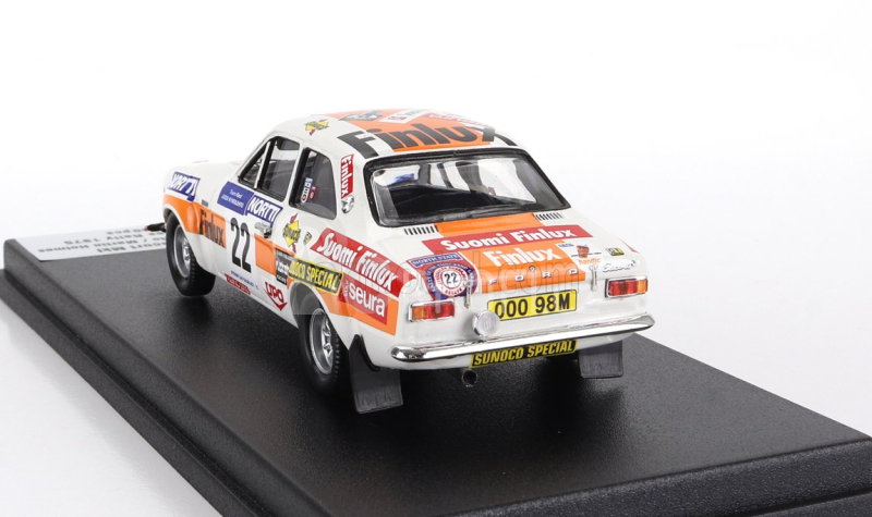 Trofeu Ford england Escort Mki (night Version) N 22 Rally 1000 Lakes 1975 Juhani Kynsilehto - Martin Holmes 1:43 Bílá Žlutá
