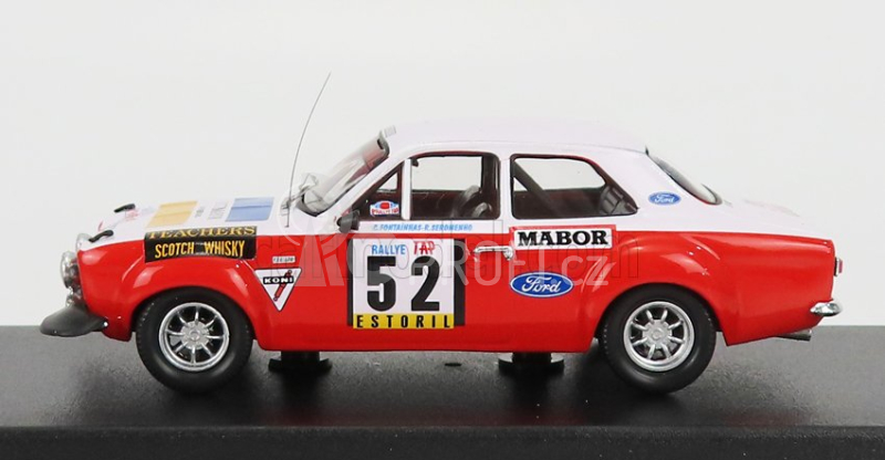 Trofeu Ford england Escort Mki (night Version) N 52 Rally Tap 1974 C.fontainhas - R.seromenho 1:43 Bílá Červená