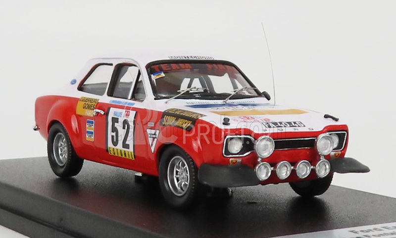 Trofeu Ford england Escort Mki (night Version) N 52 Rally Tap 1974 C.fontainhas - R.seromenho 1:43 Bílá Červená