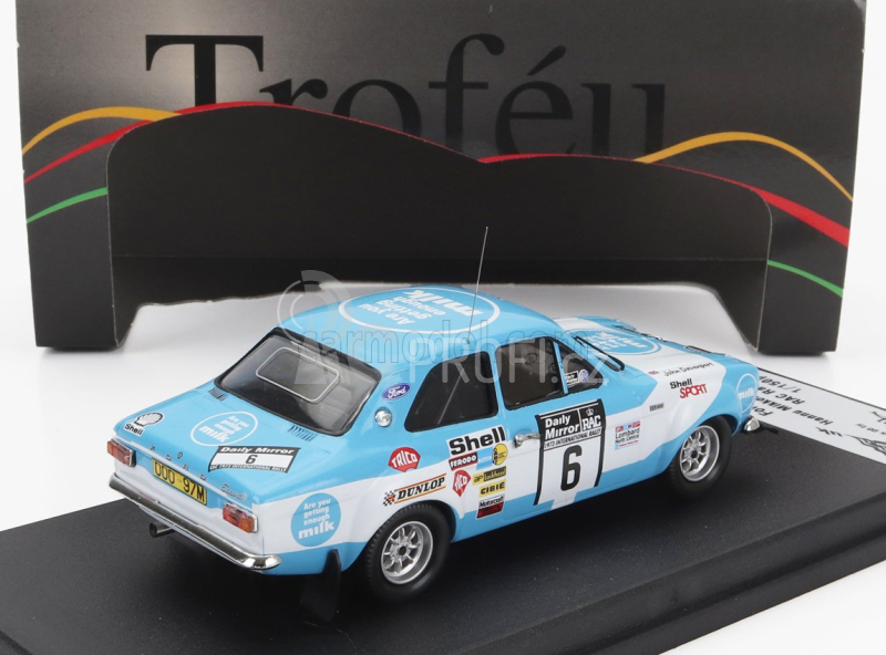 Trofeu Ford england Escort Mki (night Version) N 6 Rally Rac Lombard 1973 Hannu Mikkola - John Davenport 1:43 Světle Modrá Bílá