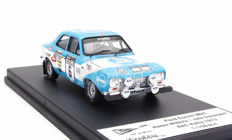 Trofeu Ford england Escort Mki (night Version) N 6 Rally Rac Lombard 1973 Hannu Mikkola - John Davenport 1:43 Světle Modrá Bílá