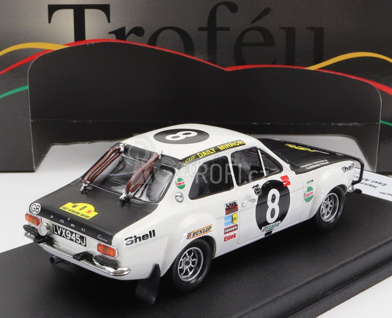 Trofeu Ford england Escort Mki (night Version) N 8 Rally East African Safari 1971 H.mikkola - G.palm 1:43 Bílá Matná Černá