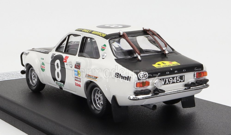 Trofeu Ford england Escort Mki (night Version) N 8 Rally East African Safari 1971 H.mikkola - G.palm 1:43 Bílá Matná Černá
